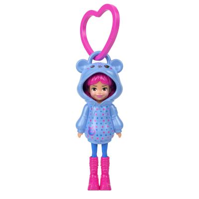 Мінілялька-брелок Polly Pocket у худі Блакитна (JMN38/3)