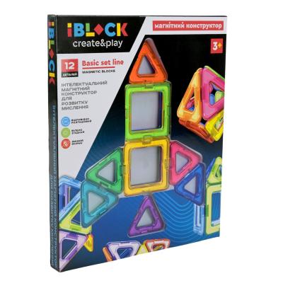​Магнітний конструктор IBLOCK 12 деталей (PL-925-04)