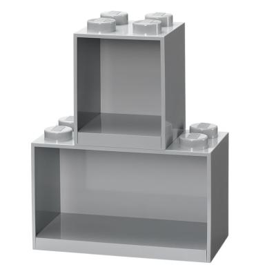 ​Набір полиць-цеглинок LEGO Lifestyle 4+8 сірий (41171740)
