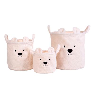 Набір кошиків для зберігання Childhome Teddy білий (CCBTWSET)