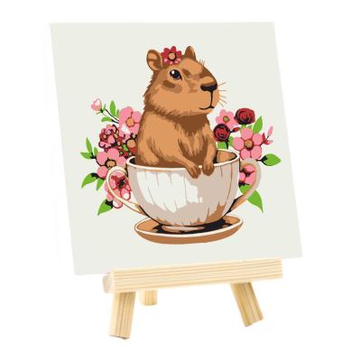 Картина за номерами Rosa Start Квіткова капібара 15 х 15 см (N00014088)