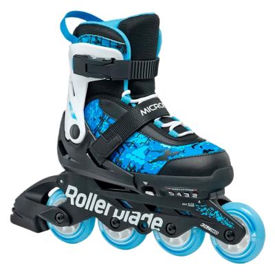 Роликові ковзани Rollerblade Microblade SL чорно-блакитні розмір 33-36.5 (8059791068456)